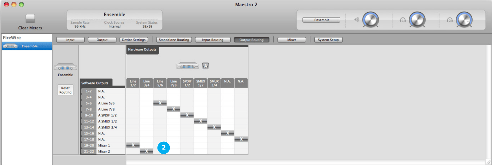 How to record with the low latency mixer on Ensemble FireWire